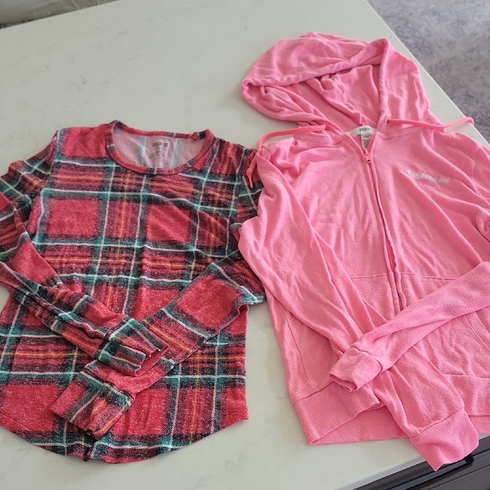 Plaid and Pink Kids Shirts Set